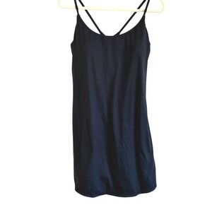NEW Halara Black Active Tennis Dress XL Crisscross Back Spaghetti Strap Mini XL